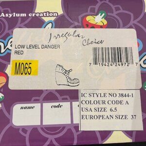Irregular Choice Low Level Danger Lucite Wedge Shoes